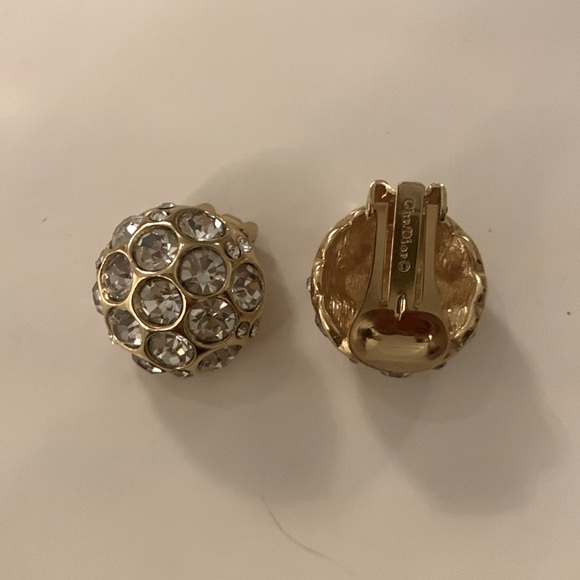 Vintage 1980s Dior clip on earrings - Picture 2 of 3